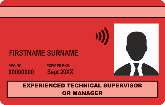 CSCS Red Experienced Technical, Supervisor or Manager Card