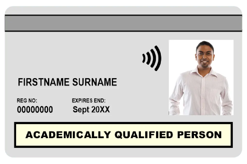 CSCS White Academically Qualified Person Card