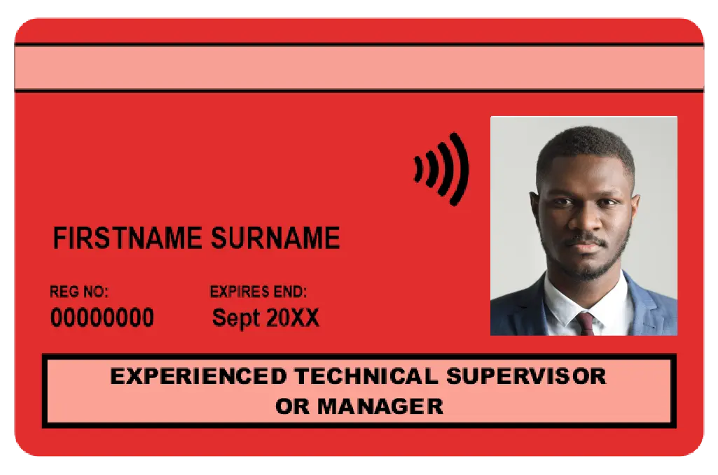 CSCS Red Experienced Technical, Supervisor or Manager Card